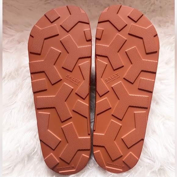 New! BALLY “Scotty” BB Logo Chain Pool Slides Sandals - Picture 9 of 9